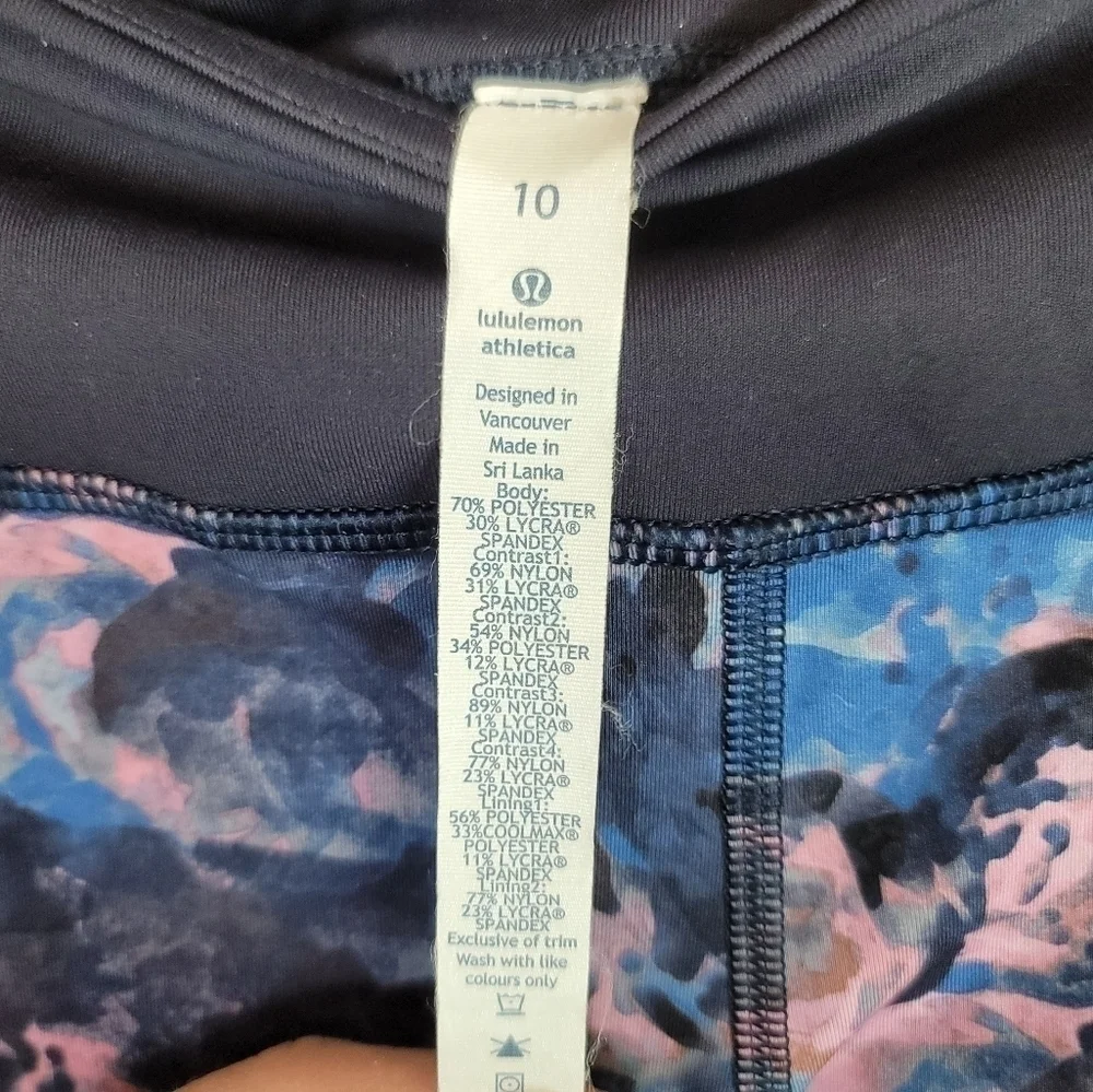 Lululemon If You're Lucky Crop in Moody Mirage, sz 10